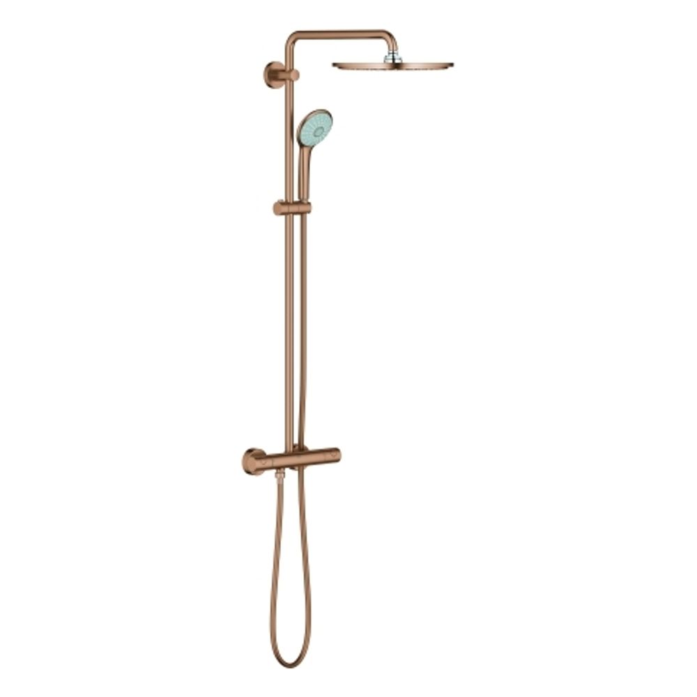 GROHE Duschsystem Euphoria 310 26075 mit THM warm sunset gebürstet, 26075DL0