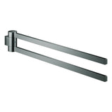 GROHE Handtuchhalter Selection 41063 2-armig schwenkbar hard graphite, 41063A00