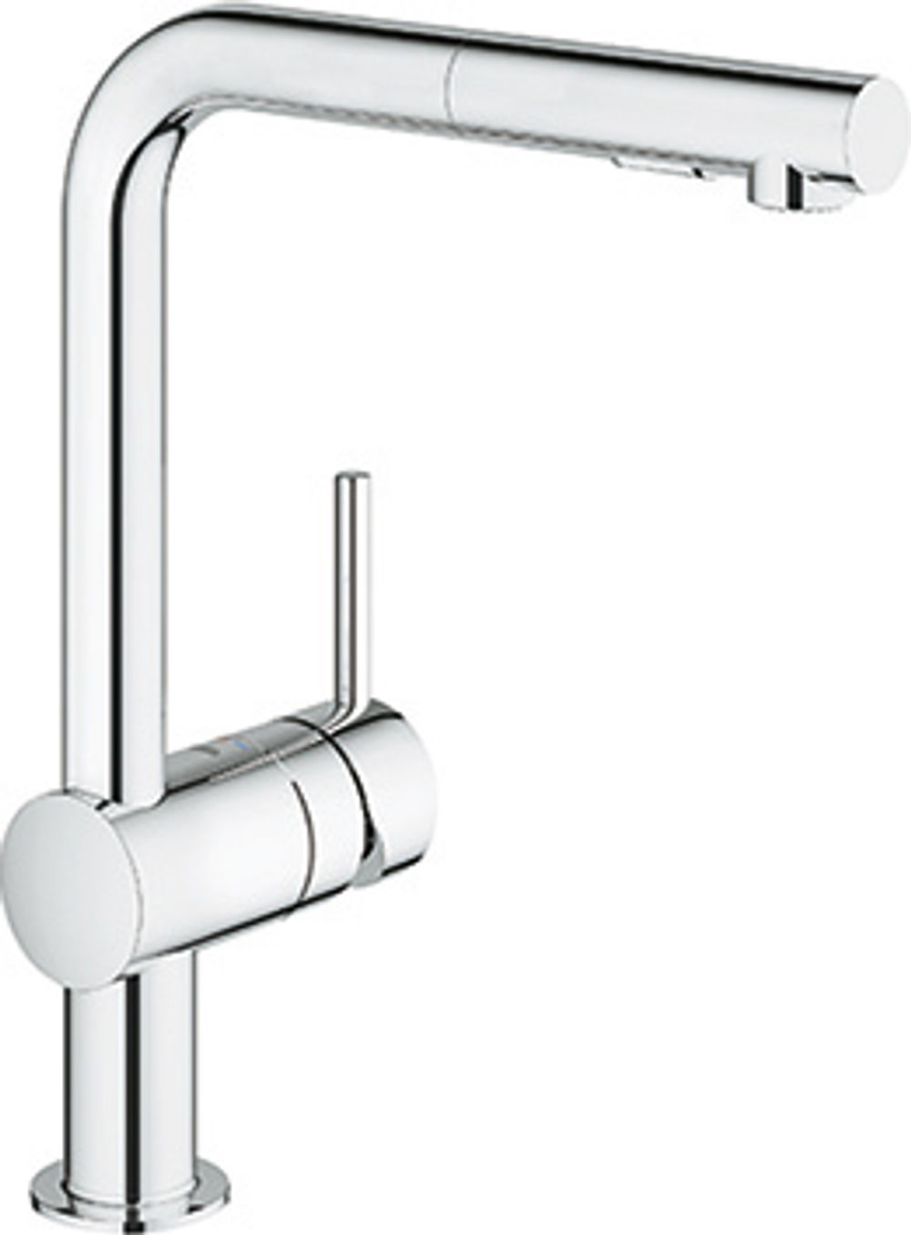GROHE EH-Spültischbatterie Minta 30274 L-Auslauf auszb. Spülbrause supersteel, 30274DC0
