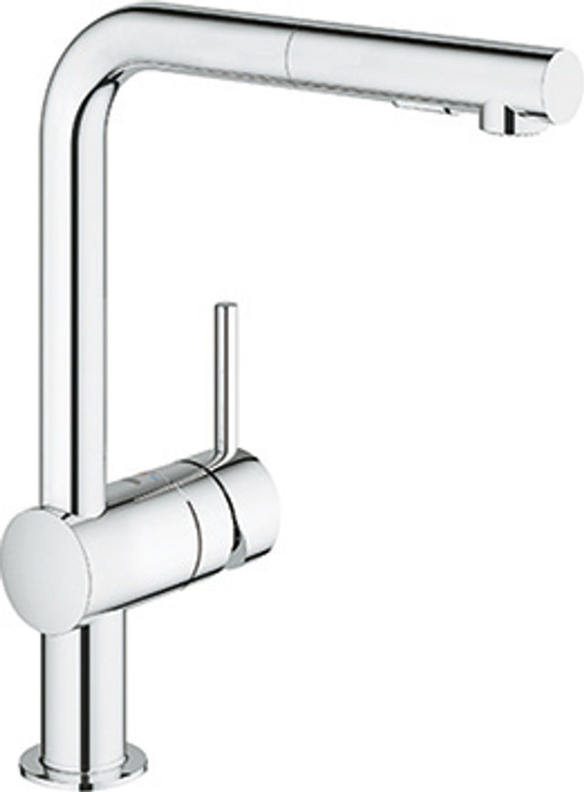 GROHE EH-Spültischbatterie Minta 30274 L-Auslauf auszb. Spülbrause supersteel, 30274DC0