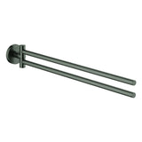 GROHE Handtuchhalter Essentials 40371_1 2-armig 450mm hard graphite gebürstet, 40371AL1