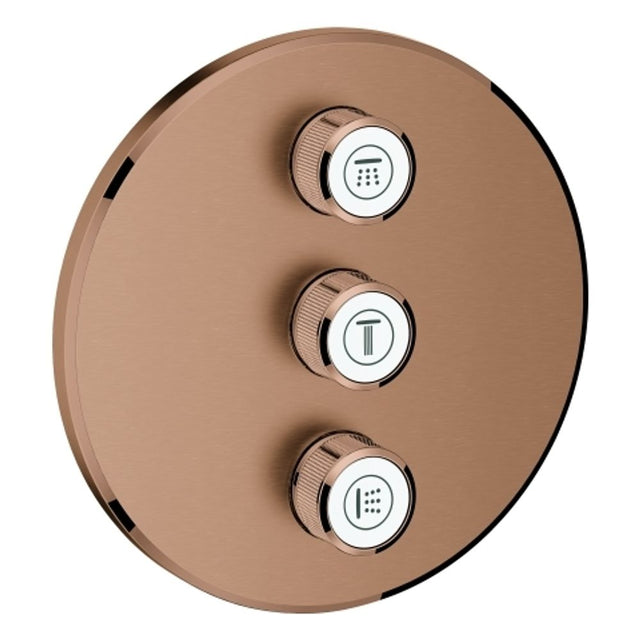 GROHE 3-fach UP-Ventil Grohtherm Smart Control 29122 FMS rund warm sunset geb., 29122DL0