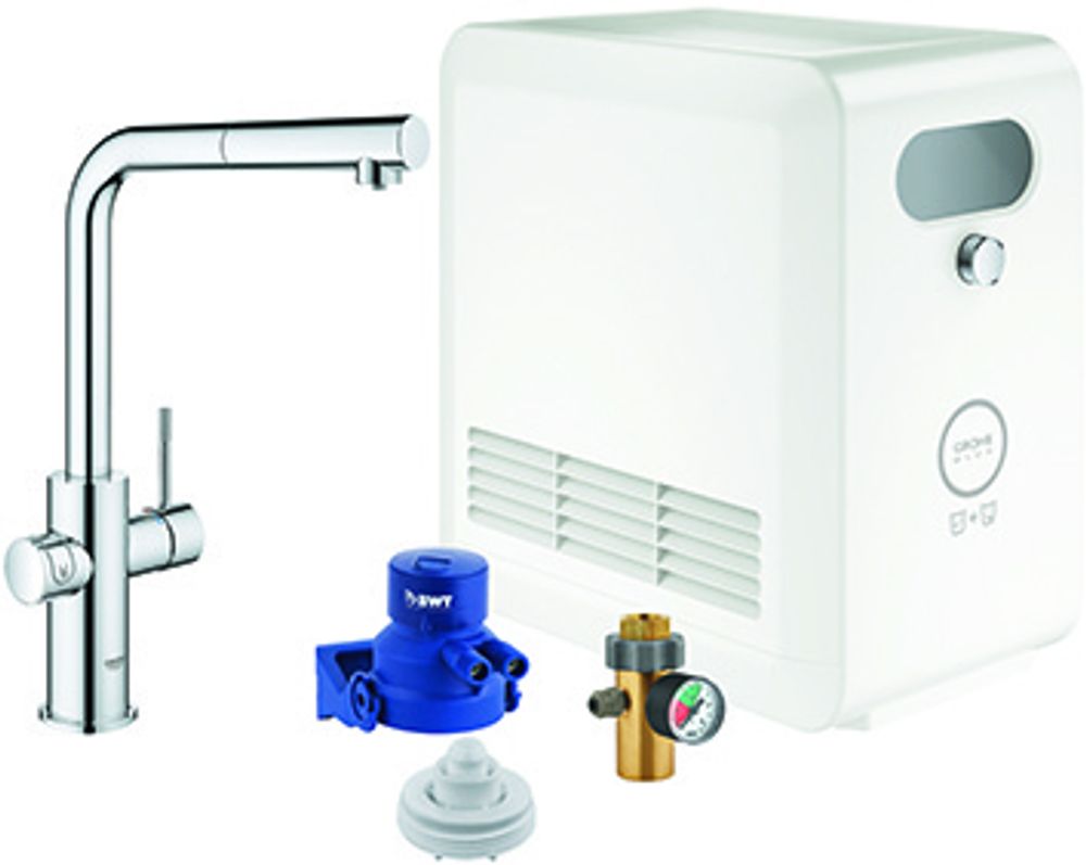 GROHE Starterkit GROHE Blue Professional 31326_2 L-Auslauf auszb. BT/WIFI chrom, 31326002