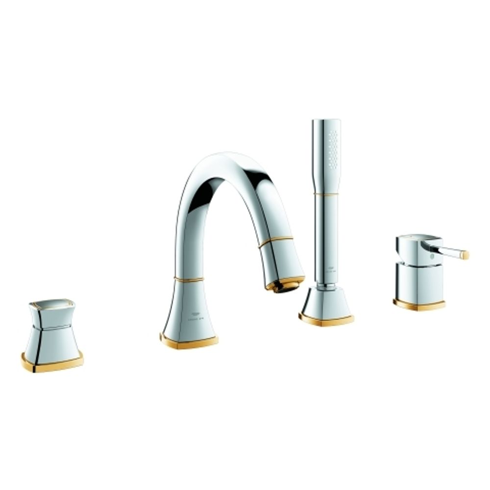 GROHE 4-Loch-Wannen-Kombination Grandera 29418 chrom/gold, 29418IG0