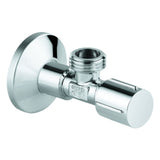 GROHE Eckventil 22043 1/2x1/2'' Rosette Metallgriff selbstd. Anschlussgew. chrom, 22043000