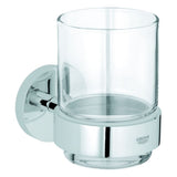 GROHE Glas Essentials 40447_1 mit Halter chrom, 40447001
