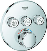 GROHE Thermostat Grohtherm SmartControl 29121 FMS rund 3 Absperrventile chrom, 29121000