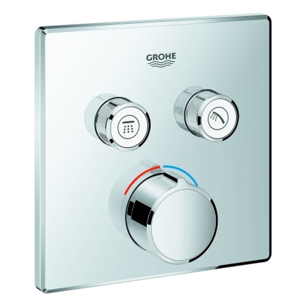 GROHE Unterputzmischer SmartControl 29148 eckig FMS 2 Absperrventile chrom, 29148000