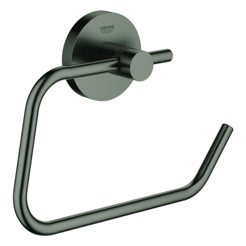 GROHE WC-Papierhalter Essentials 40689_1 ohne Deckel hard graphite gebürstet, 40689AL1