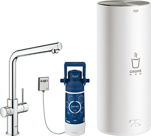 GROHE Armatur und Boiler GROHE Red Duo 30325_1 L-Size L-Auslauf supersteel, 30325DC1