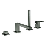 GROHE 4-Loch-Einhand-Wannenkombination Eurocube 19897_1 hard graphite gebürstet, 19897AL1