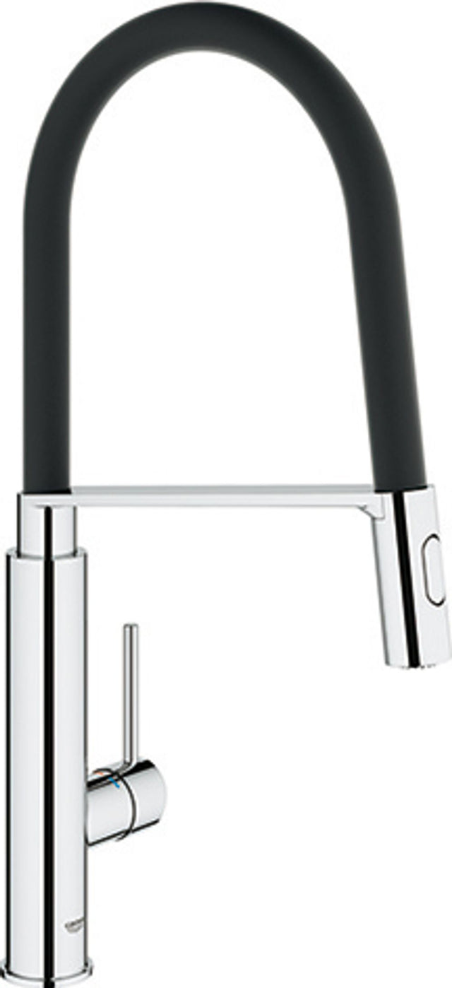 GROHE Einhand-Spültischbatterie Concetto 31491 ausziehbare Profibrause supersteel, 31491DC0