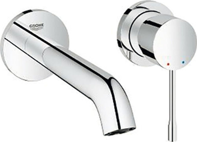 GROHE 2-Loch-WT-Wandbatterie Essence 29193_1 FMS Ausladung 230mm supersteel, 29193DC1