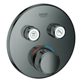 GROHE Thermostat Grohtherm SmartControl 29119 FMS rund 2 ASV hard graphite, 29119A00