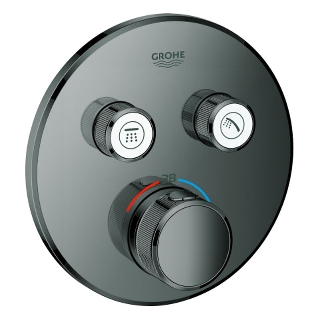 GROHE Thermostat Grohtherm SmartControl 29119 FMS rund 2 ASV hard graphite, 29119A00