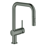 GROHE EH-Spültischbatterie Minta 32322_2 U-Auslauf Spülbrause hard graphite geb., 32322AL2
