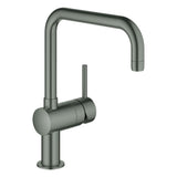 GROHE EH-Spültischbatterie Minta 32488 DN15 U-Auslauf hard graphite gebürstet, 32488AL0