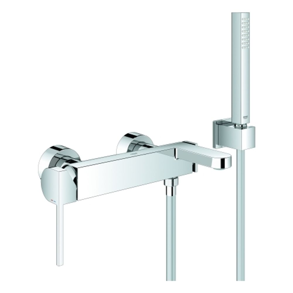 GROHE EH-Wannenbatterie Plus 33547_3 Wandmontage mit Brausegarnitur chrom, 33547003