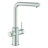 GROHE SPT-Batterie GROHE Blue Pure Minta 30590 L-Ausl. azb. Mous. supersteel, 30590DC0