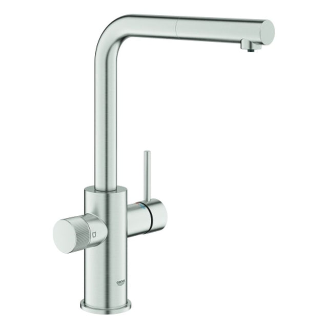 GROHE SPT-Batterie GROHE Blue Pure Minta 30590 L-Ausl. azb. Mous. supersteel, 30590DC0