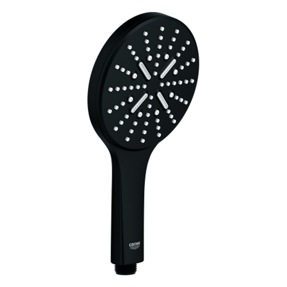 GROHE Handbrause Rainshower SmartActive 130 22127 3 Strahlarten phantom black, 22127KF0