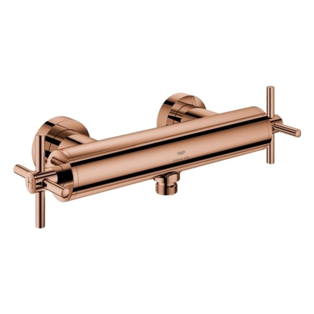 GROHE 2-Griff-Brausebatt. Atrio 26895 Wandmontage Kreuz-Griff warm sunset, 26895DA0