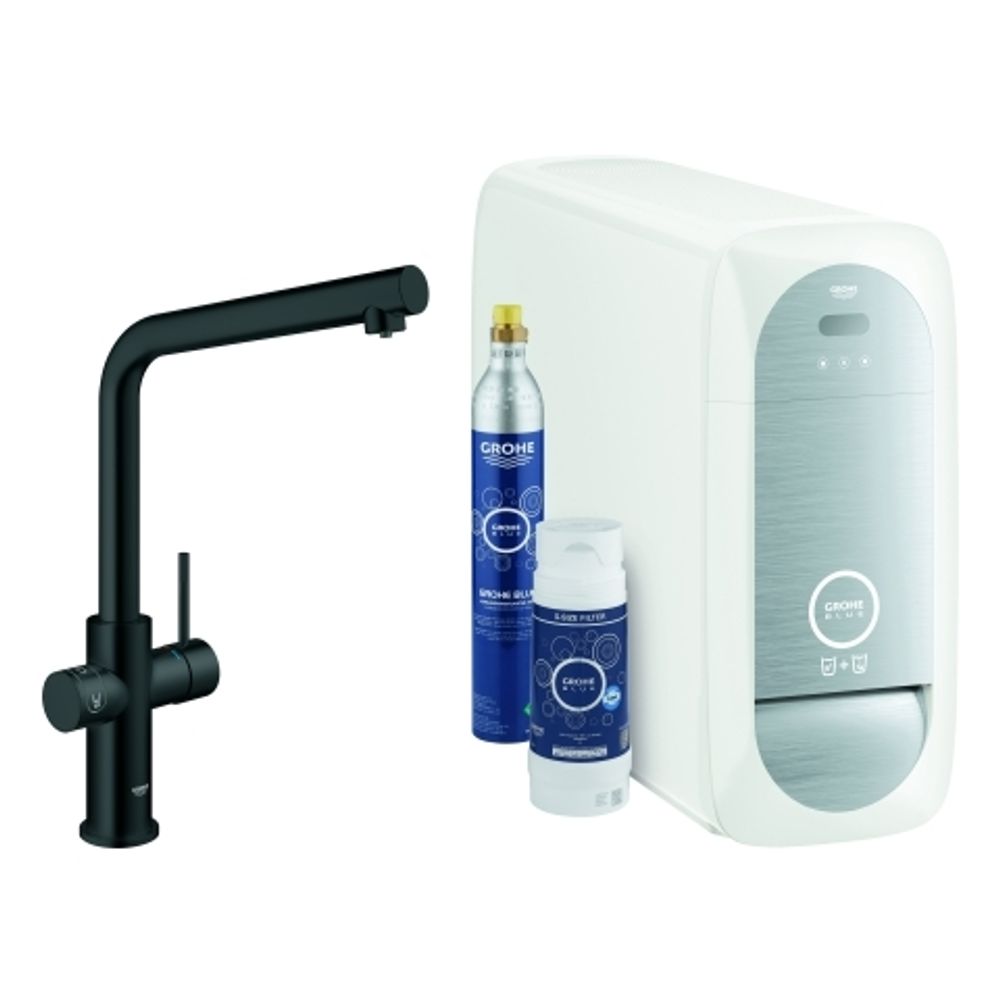 GROHE Starterkit GROHE Blue Home 31454_1 Bluetooth/WIFI L-Auslauf velvet black, 31454KS1