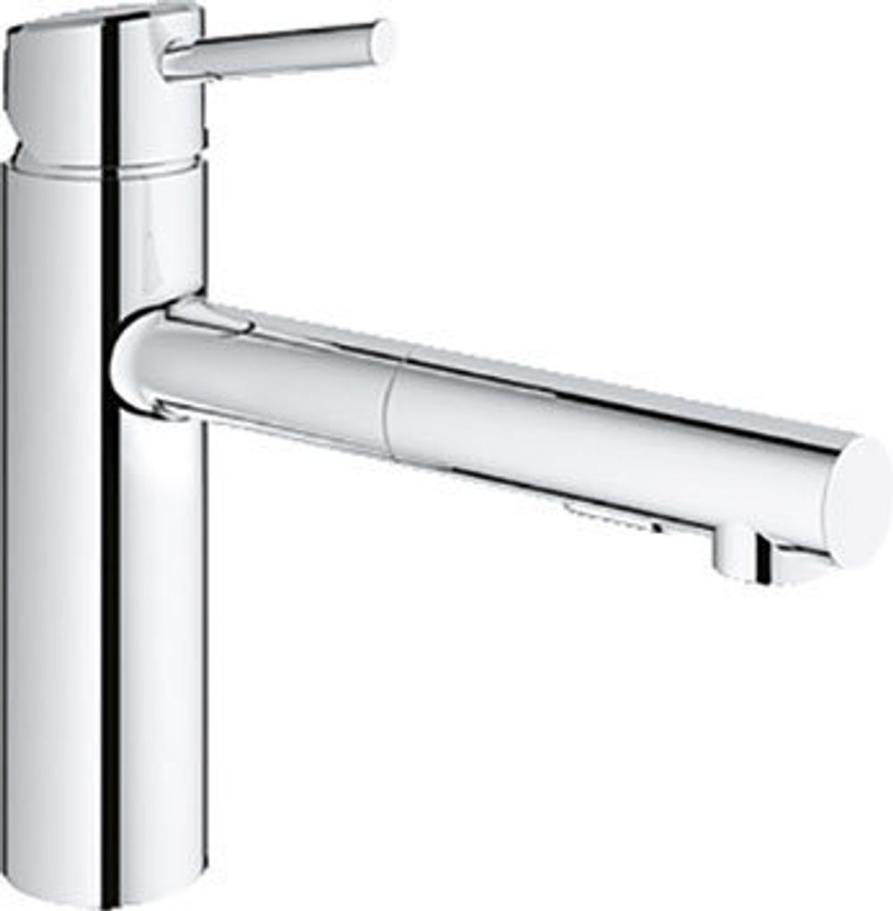 GROHE EH-SPT-Batterie Concetto 30273_1 mittelhoch ausziehbare Spülbrause chrom, 30273001
