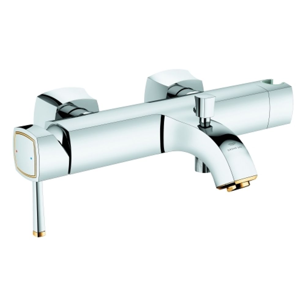GROHE Einhand-Wannenbatterie Grandera 24374 Wandmontage chrom/gold, 24374IG0
