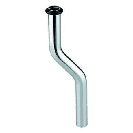 GROHE Urinal-Spülrohr 37039 200mm x 18mm Messing Kröpfung 40mm chrom, 37039000