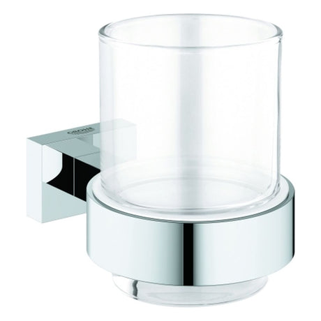 GROHE Glas Essentials Cube 40755_1 mit Halter chrom, 40755001