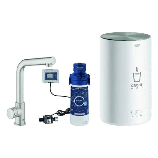 GROHE Standventil/Boiler GROHE Red Mono 30339_1 M-Size L-Auslauf supersteel, 30339DC1