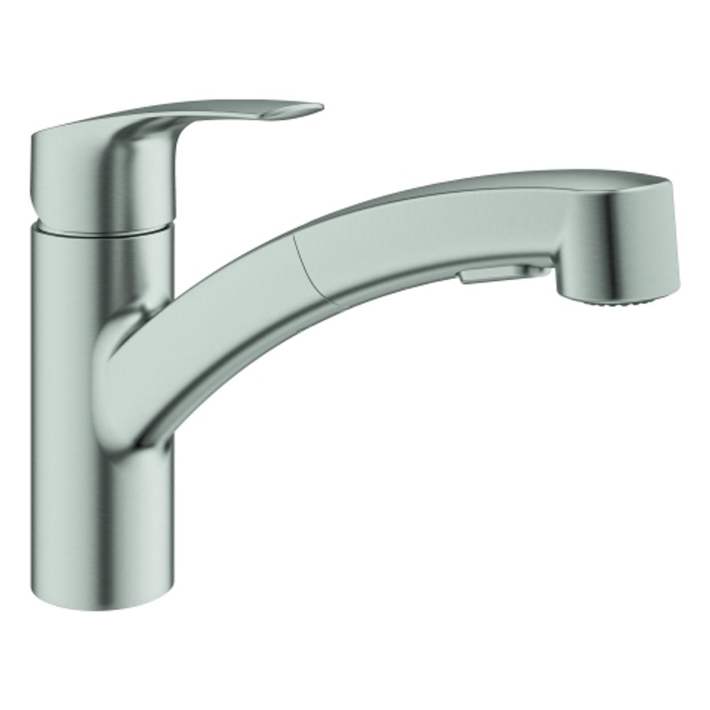 GROHE EH-SPT-Batterie Eurosmart 30305_1 fl. Ausl. azb. Dual-Spülbr. supersteel, 30305DC1