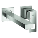 GROHE 2-Loch-WT-Wandbatterie Eurocube 23447 Fertigmontageset supersteel, 23447DC0