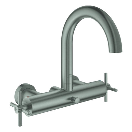 GROHE 2-Griff-Wannenbatt. Atrio 25268 Wandmontage Kreuz-Griff supersteel, 25268DC0