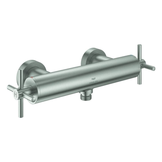 GROHE 2-Griff-Brausebatt. Atrio 26895 Wandmontage Kreuz-Griff supersteel, 26895DC0