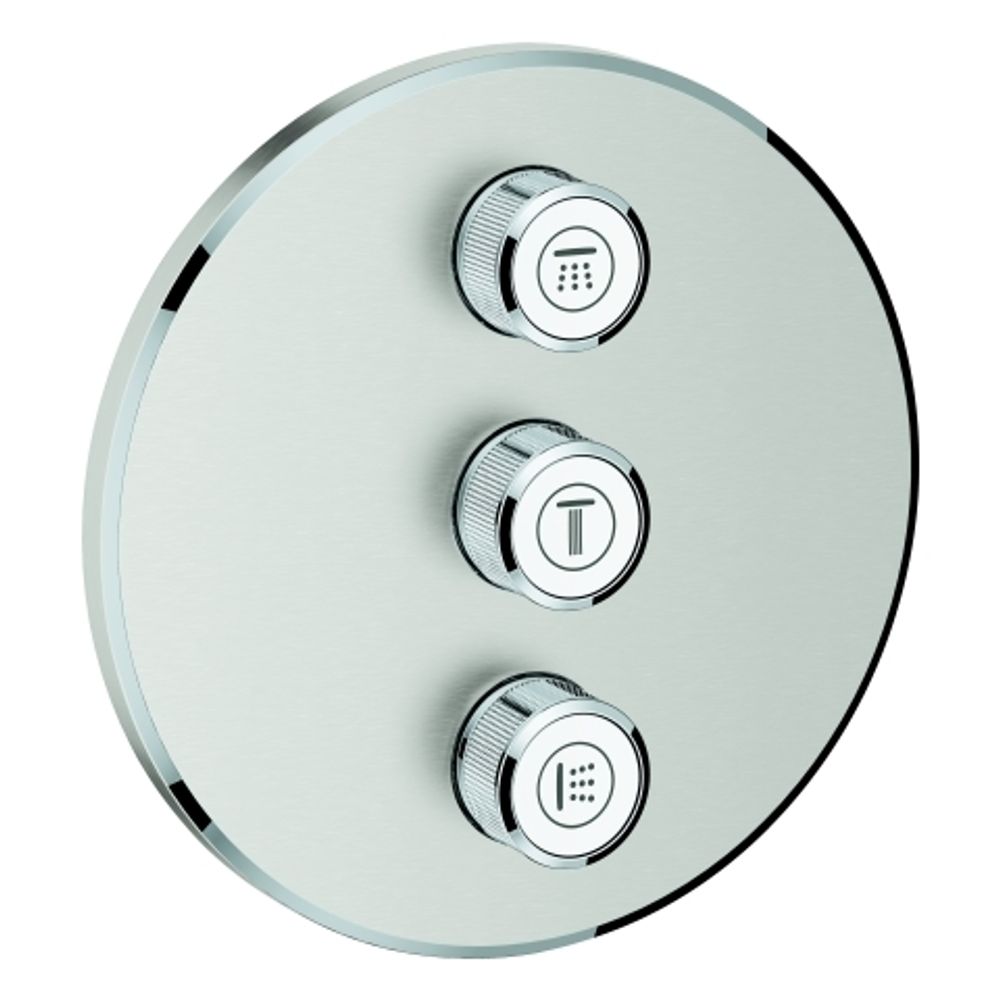GROHE 3-fach UP-Ventil Grohtherm Smart Control 29122 FMS rund supersteel, 29122DC0