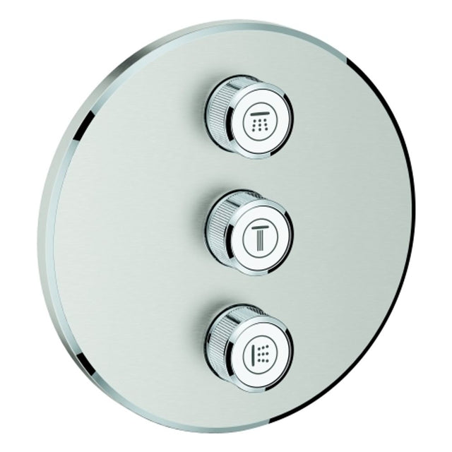 GROHE 3-fach UP-Ventil Grohtherm Smart Control 29122 FMS rund supersteel, 29122DC0