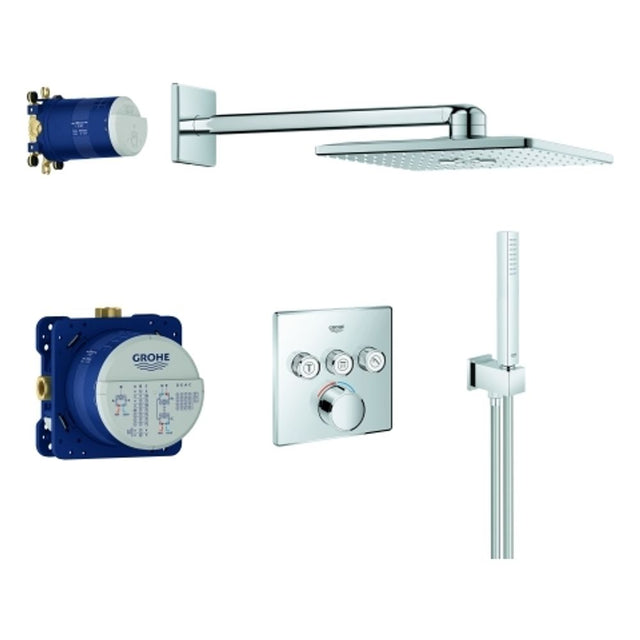 GROHE UP-Duschsystem SmartControl Mischer 34712 eckig 3 ASV chrom, 34712000