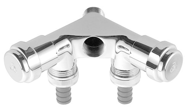GROHE WAS-Doppelventil 41020 Einfach Design-Griff DN15 Rückflussverh. chrom, 41020000