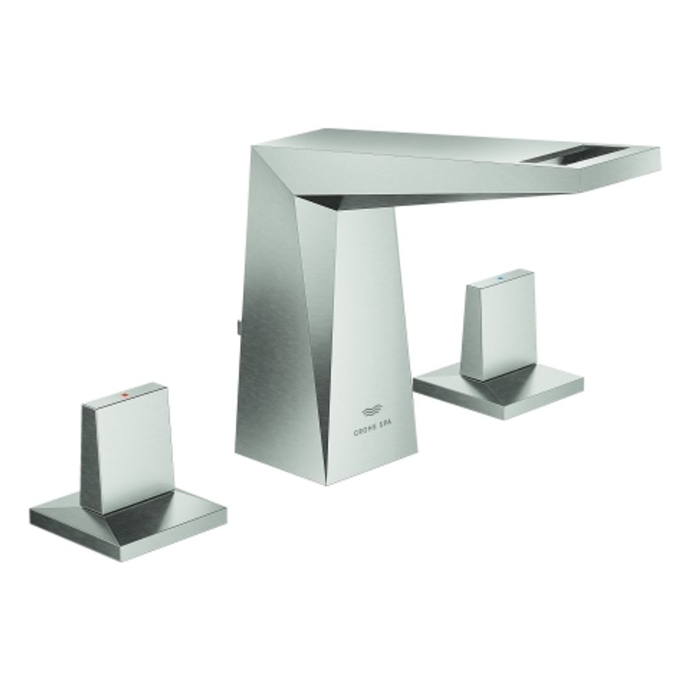 GROHE 3-Loch-WT-Batt. Allure Brilliant 20626 flacher Auslauf supersteel, 20626DC0