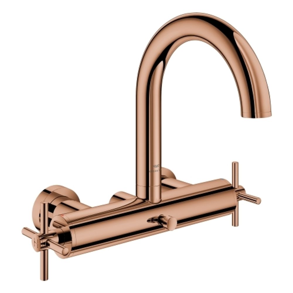 GROHE 2-Griff-Wannenbatt. Atrio 25268 Wandmontage Kreuz-Griff warm sunset, 25268DA0