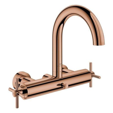 GROHE 2-Griff-Wannenbatt. Atrio 25268 Wandmontage Kreuz-Griff warm sunset, 25268DA0