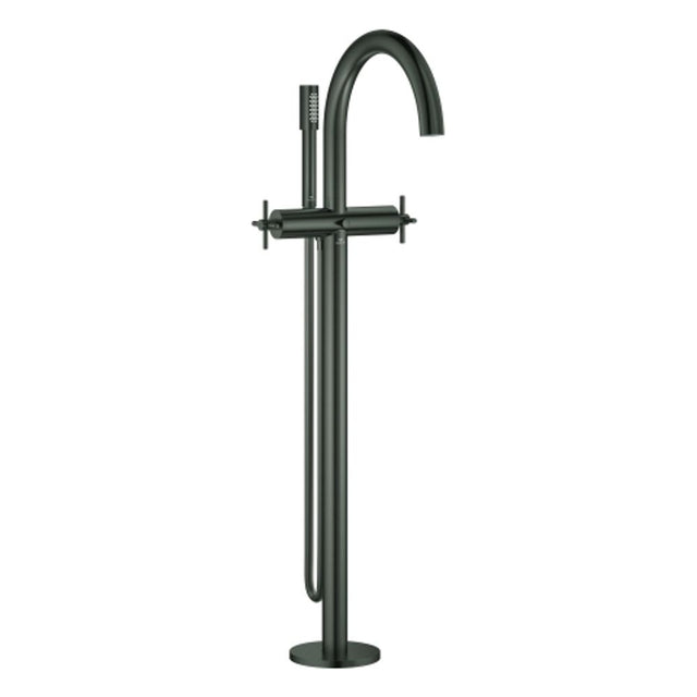 GROHE 2-Griff-Wannenbatt. Atrio 25272 FMS Bodenm. Kreuz-Gr. hard graphite geb., 25272AL0