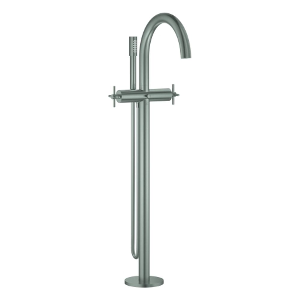 GROHE 2-Griff-Wannenbatt. Atrio 25272 FMS Bodenmontage Kreuz-Griff supersteel, 25272DC0