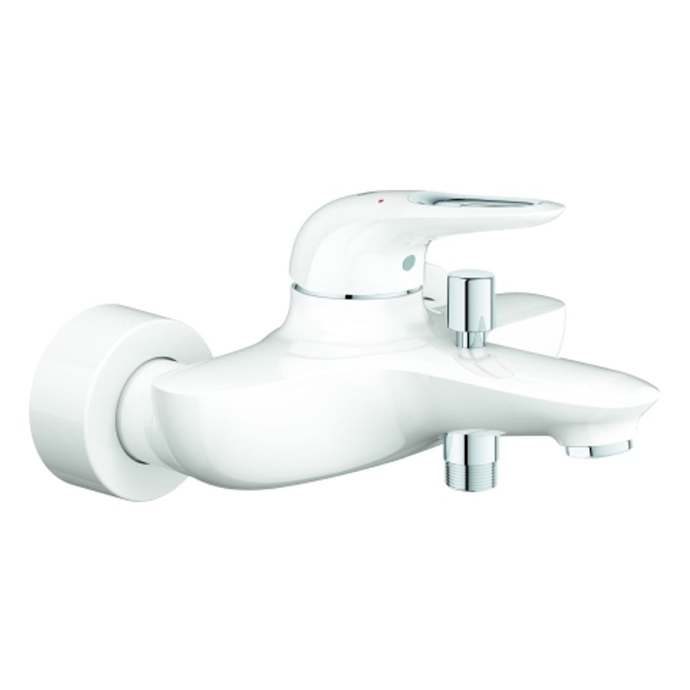 GROHE Einhand-Wannenbatterie Eurostyle 33591_3 Wandmontage moon white/chrom, 33591LS3