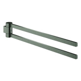 GROHE Handtuchhalter Selection 41063 2-armig schwenkbar hard graphite geb., 41063AL0