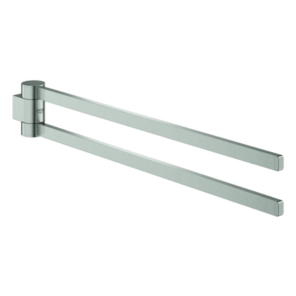 GROHE Handtuchhalter Selection 41063 2-armig schwenkbar supersteel, 41063DC0