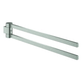 GROHE Handtuchhalter Selection 41063 2-armig schwenkbar supersteel, 41063DC0