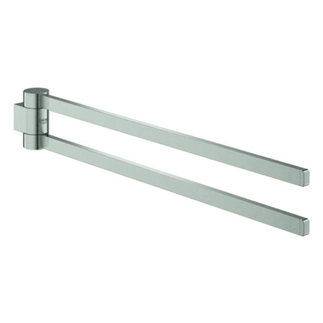 GROHE Handtuchhalter Selection 41063 2-armig schwenkbar supersteel, 41063DC0